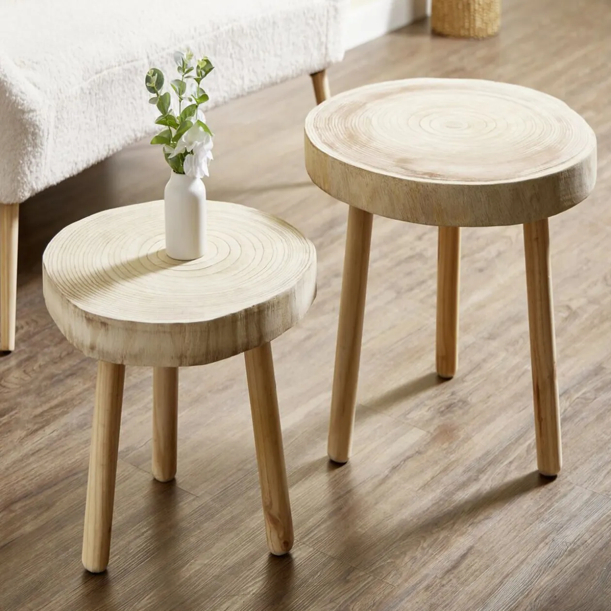 Table basse Rustik Ø46xH35cm bois