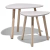 Table basse scandinave gigogne rose naturel Emma x2