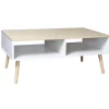 Table basse Stockholm blanc naturel