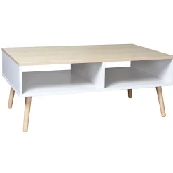 Table basse Stockholm blanc naturel