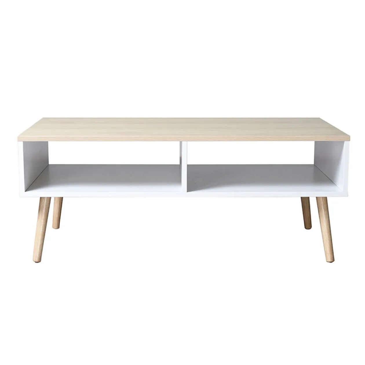 Table basse Stockholm blanc naturel