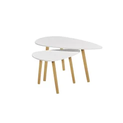 Table basse trépied Gabriel en pin et mdf x 2