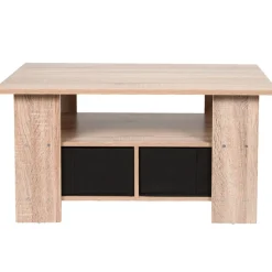 Table basse Utah naturelle 2 tiroirs 1 étagère