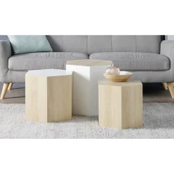 Table basse X3 hexagonale MDF