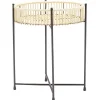 Table d'appoint en bambou pieds métal