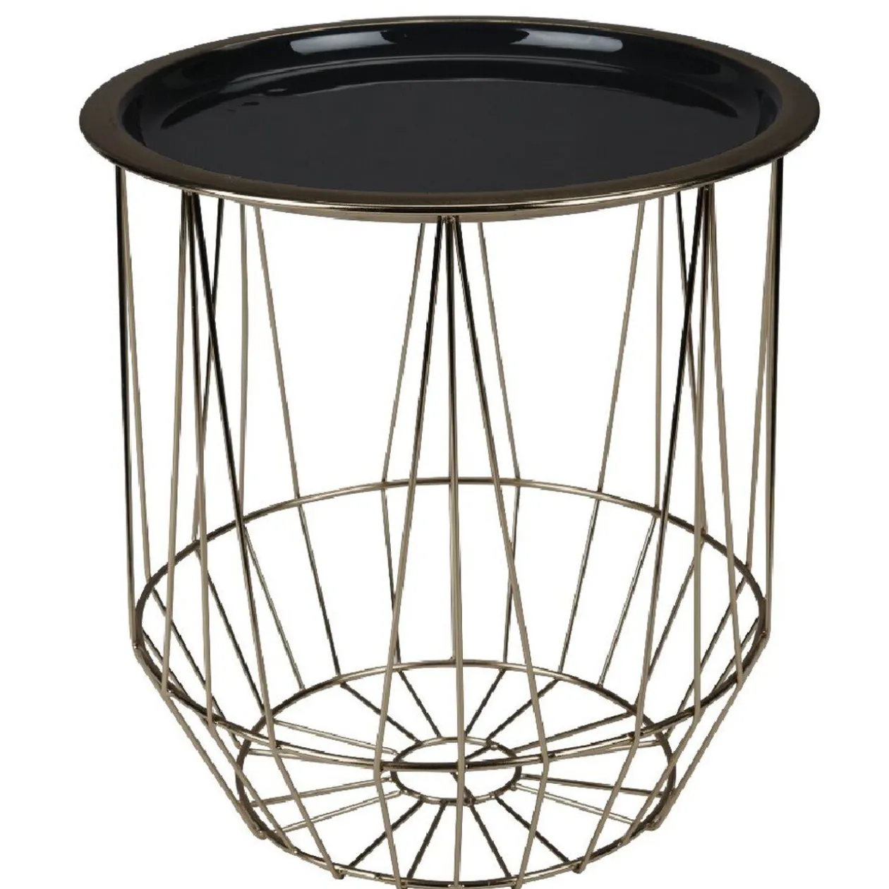 Table d'appoint plateau armature dorés petit modèle