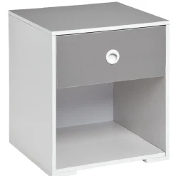 Table de chevet Ashley grise et blanche