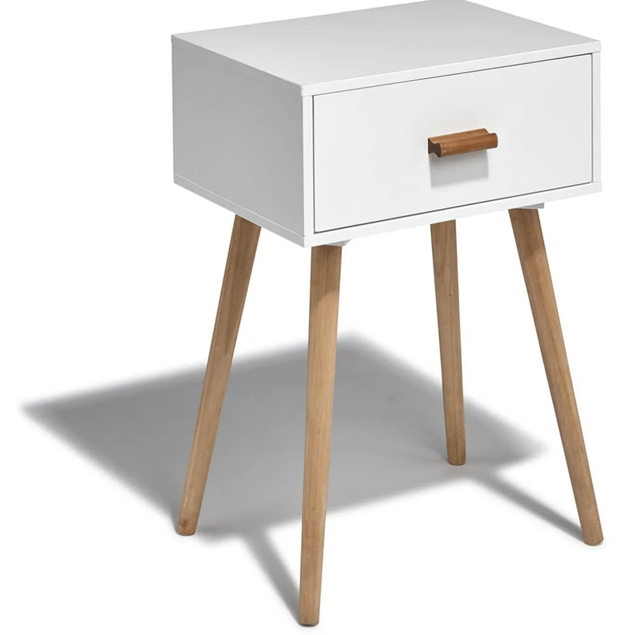 Table de chevet Bergen blanche 1 tiroir