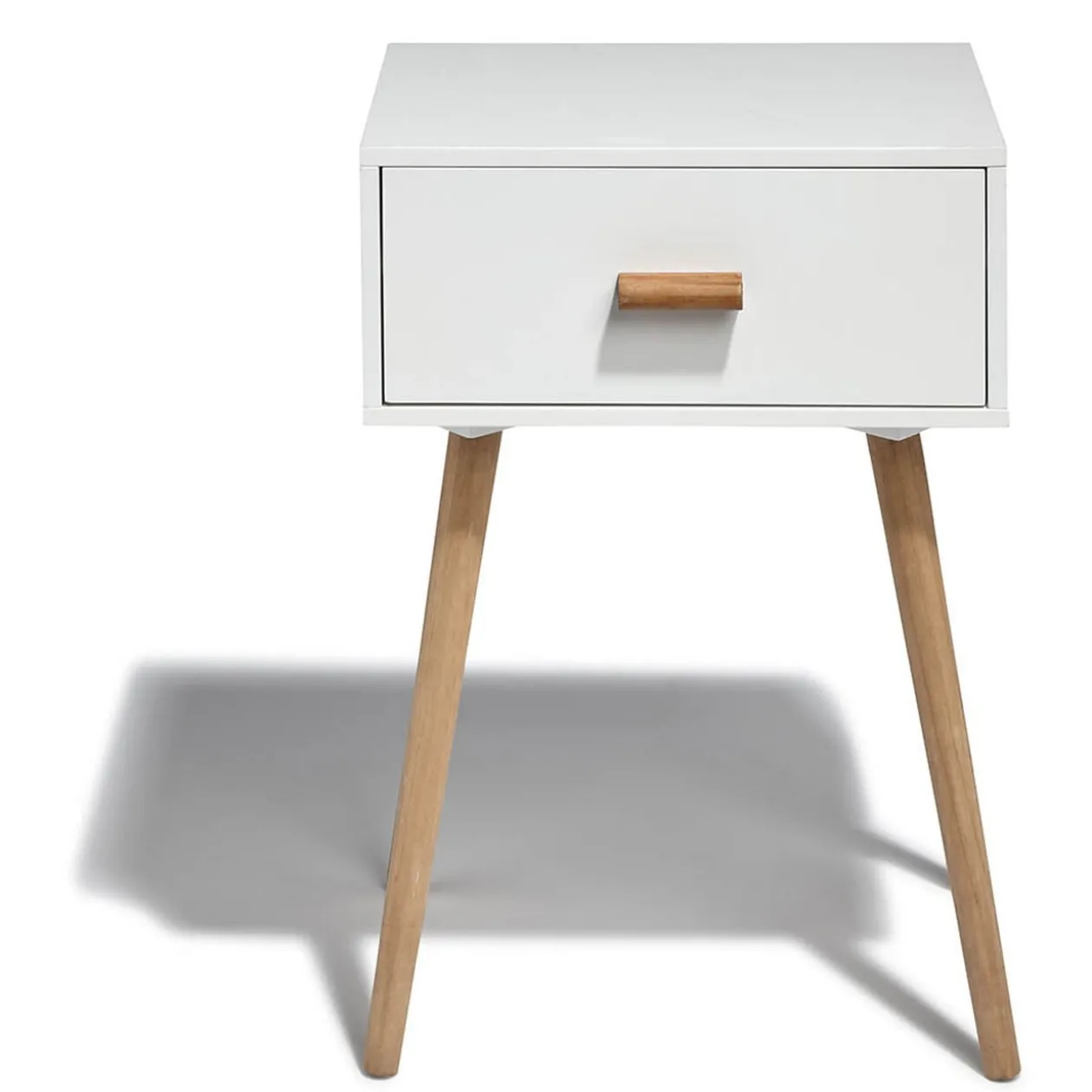 Table de chevet Bergen blanche 1 tiroir