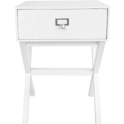 Table de chevet Bergen blanc 1 tiroir