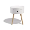 Table de chevet Bergen blanche 1 tiroir