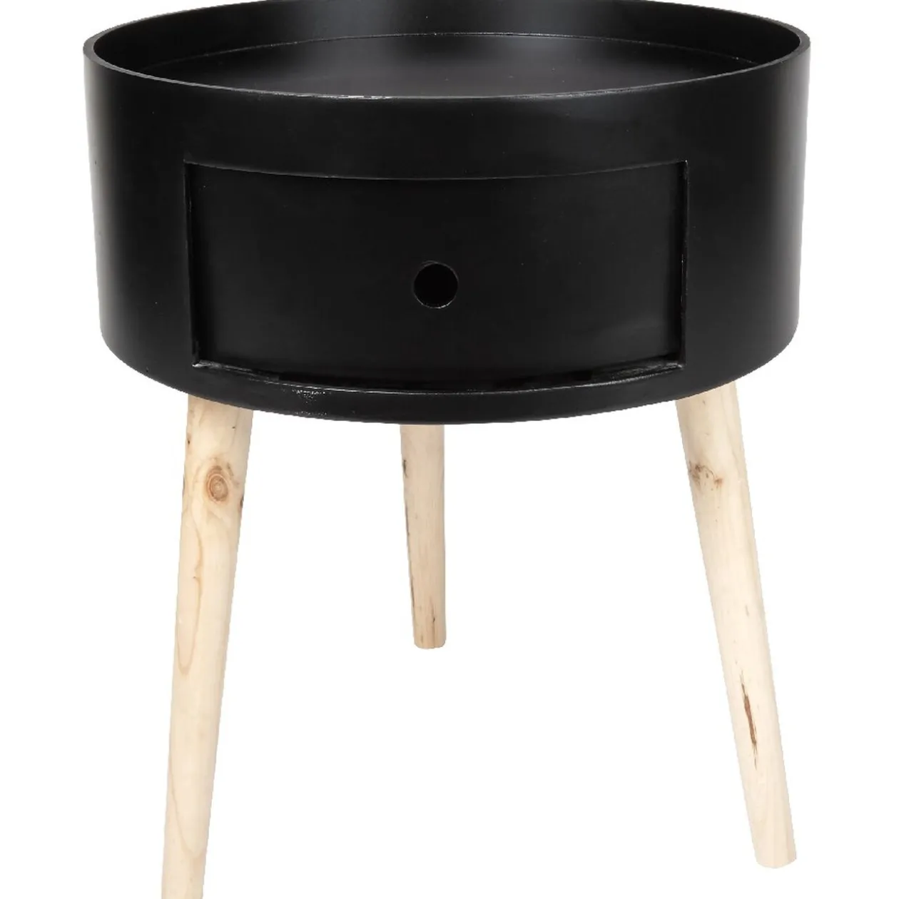 Table de chevet Bergen noir 1 tiroir