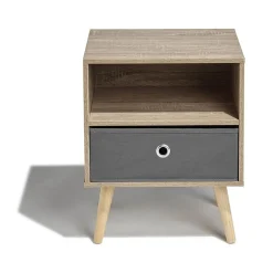 Table de chevet Bilbao naturelle 1 tiroir et 1 niche