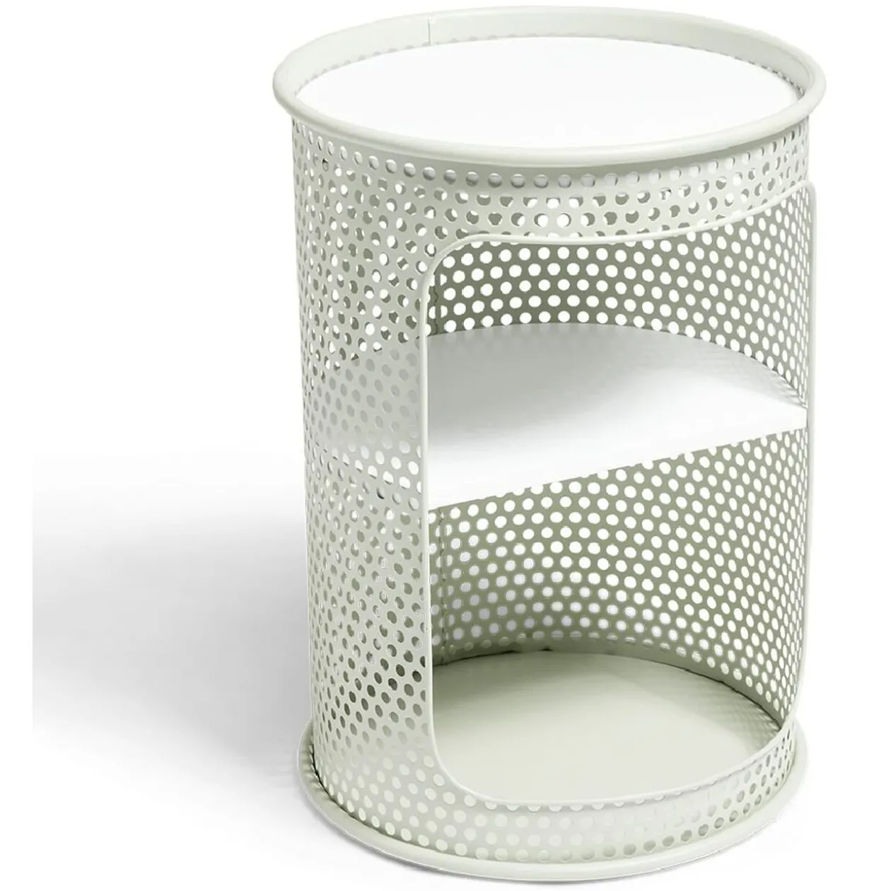 Table de chevet Mahel Ø33xH47cm bois et acier vert pistache