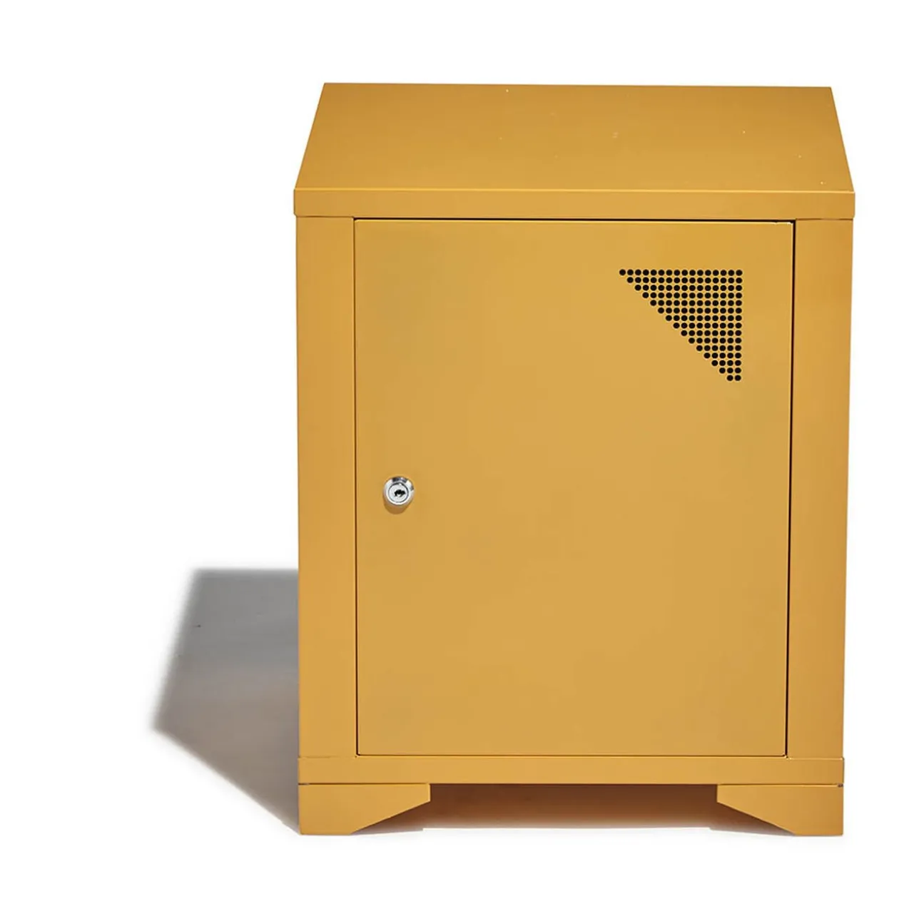 Table de chevet Pittsburgh jaune moutarde 1 porte
