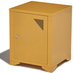 Table de chevet Pittsburgh jaune moutarde 1 porte