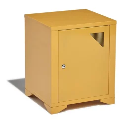 Table de chevet Pittsburgh jaune moutarde 1 porte