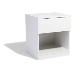 Table de chevet Utah blanche 1 tiroir et 1 niche