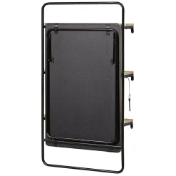 Table 3en1 tableau et étagères noir et naturel