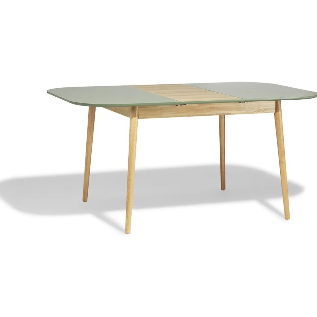 Table extensible 6 à 8 couverts Marty bois et vert olive