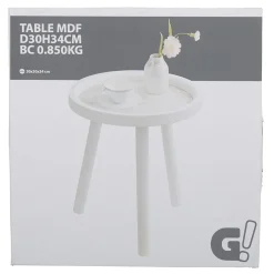 Table ronde bois blanc
