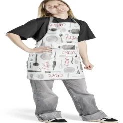 Tablier de cuisine avec inscriptions 72x65cm