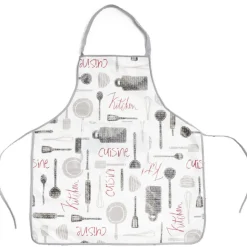 Tablier de cuisine avec inscriptions 72x65cm
