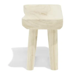 Tabouret bois naturel L27x17xH24cm