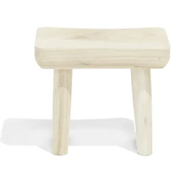 Tabouret bois naturel L27x17xH24cm