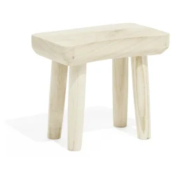 Tabouret bois naturel L27x17xH24cm