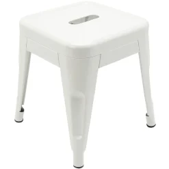 Tabouret carré empilable en métal uni