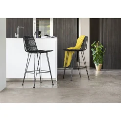 Tabouret de bar Banyan noir x2