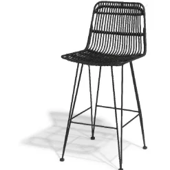 Tabouret de bar Banyan noir x2