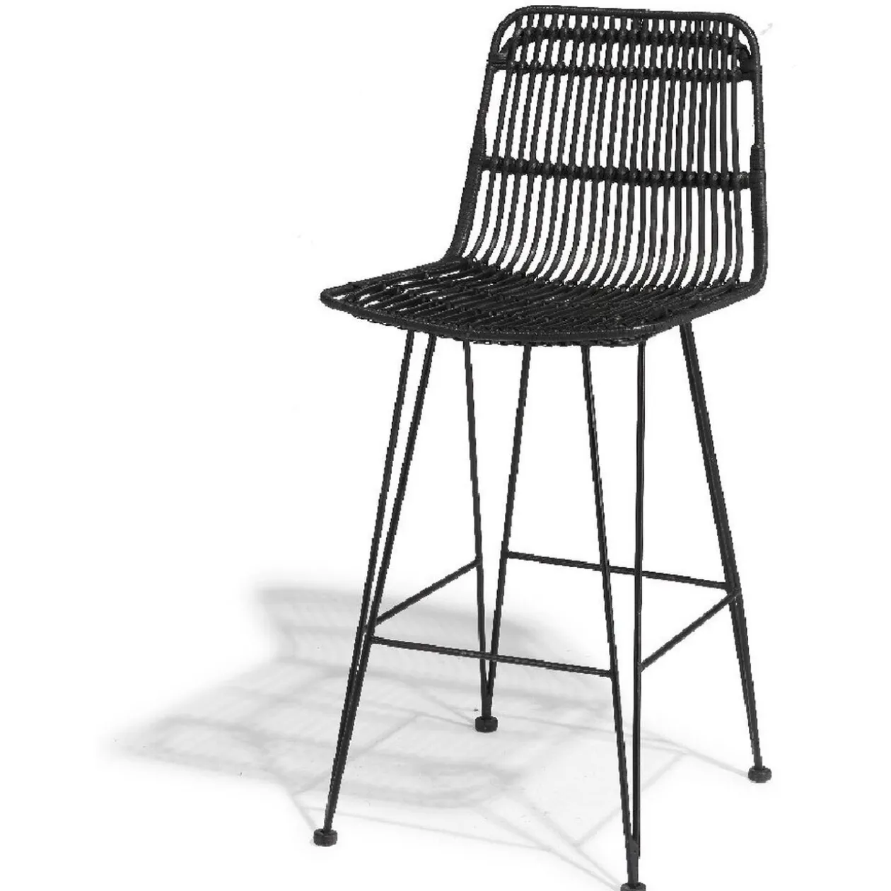 Tabouret de bar Banyan noir x2