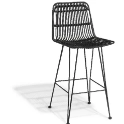 Tabouret de bar Banyan noir x2