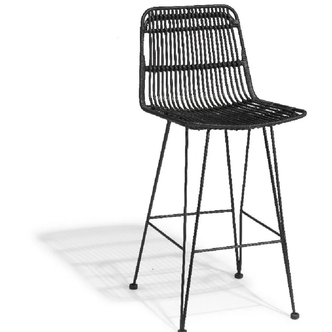 Tabouret de bar Banyan noir x2