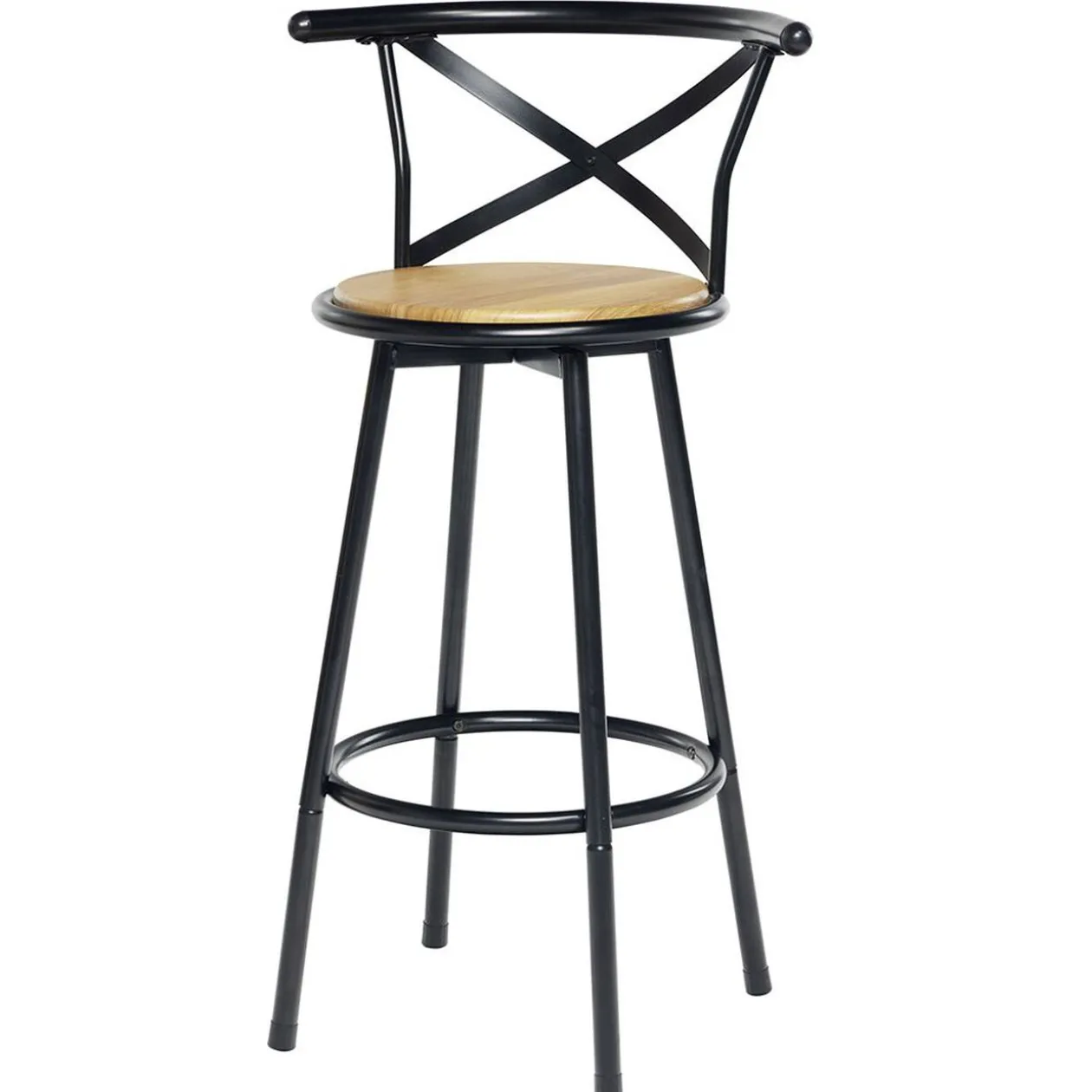 Tabouret de bar Bistrot noir x2