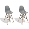 Tabouret de bar Charlotte gris anthracite x 2