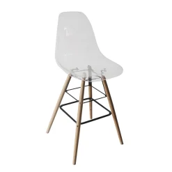 Tabouret de bar Charlotte transparents x 2
