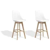 Tabouret de bar Chloé blanc x 2