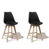 Tabouret de bar Chloé noir x 2
