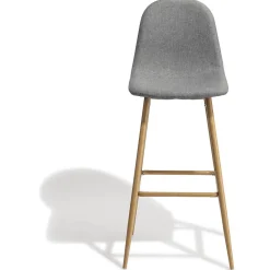 Tabouret de bar Gaby gris anthracite x 2