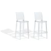 Tabouret de bar Lisa transparent x 2