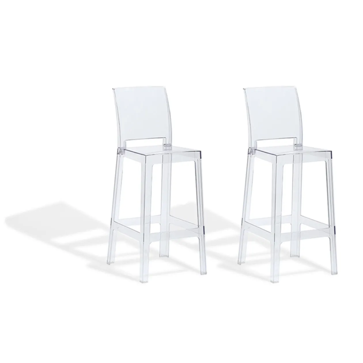 Tabouret de bar Lisa transparent x 2