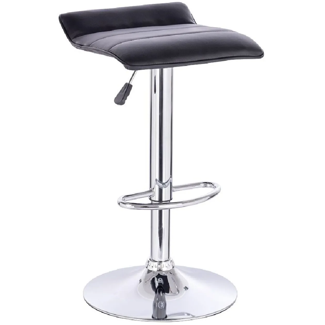 Tabouret de bar Majestik rotatif Noir L.30.5 x P.39.5 x H.63/83.5 cm