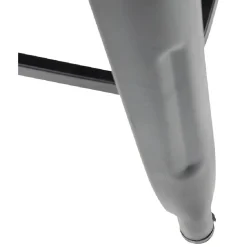 Tabouret de bar New York métal noir avec assise en pin naturel x2