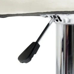 Tabouret de bar Queen 44x47x83-103cm effet velours beige