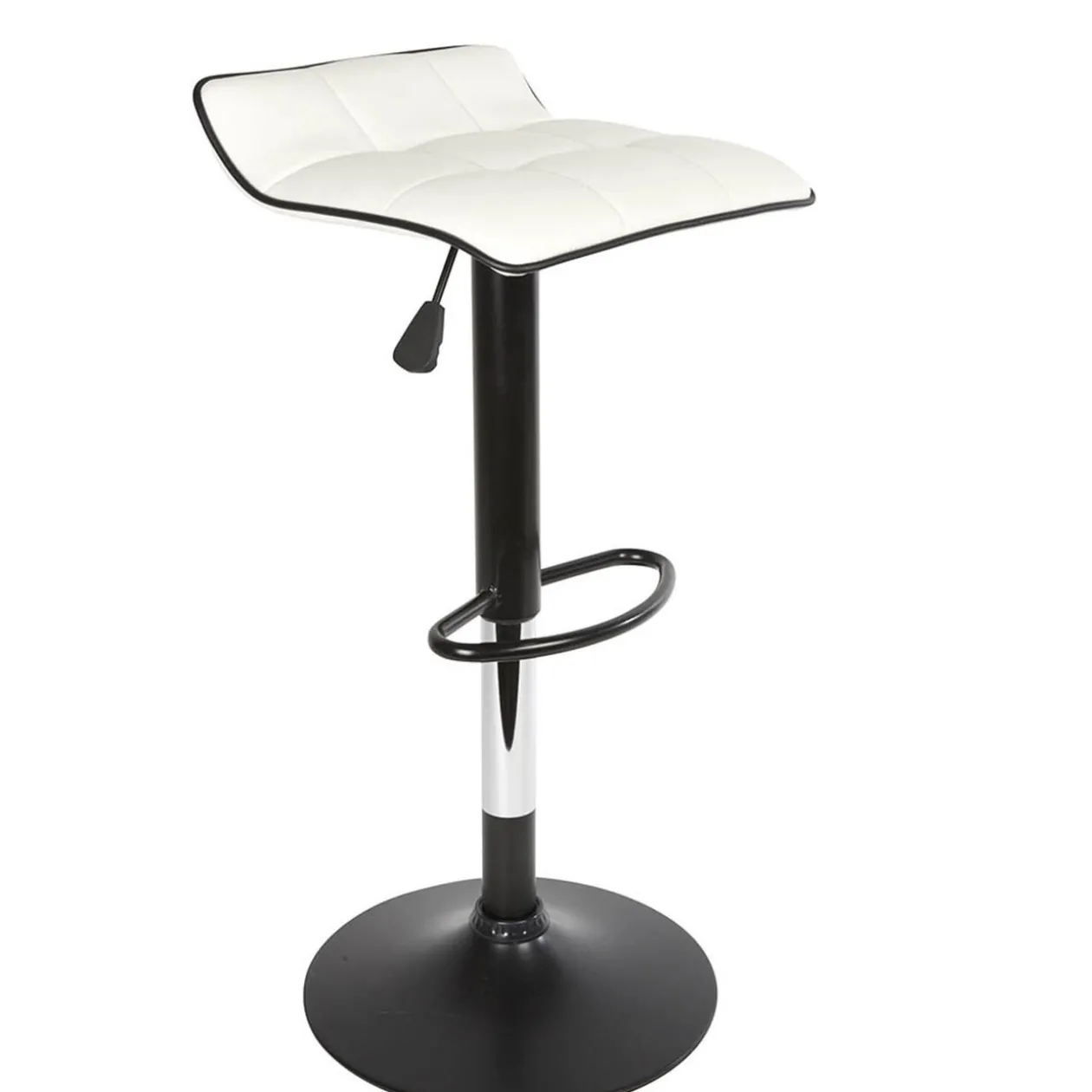 Tabouret de bar rotatif 360° Majestik blanc