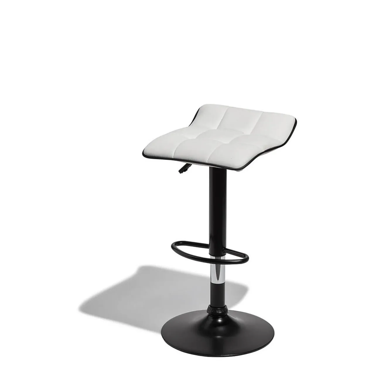 Tabouret de bar rotatif 360° Majestik blanc