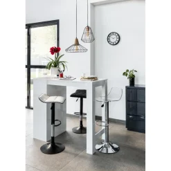 Tabouret de bar rotatif 360° Majestik noir